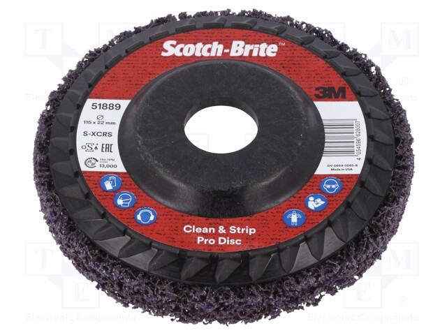 3M Scotch-Brite XO-RD Pro 115x22mm S XCRS, Purple